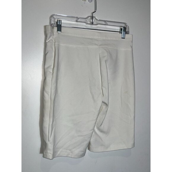 Akris Punto White Wool Box Pleated Two Zipper Pockets Skirt Women Size 6 - Picture 4 of 10